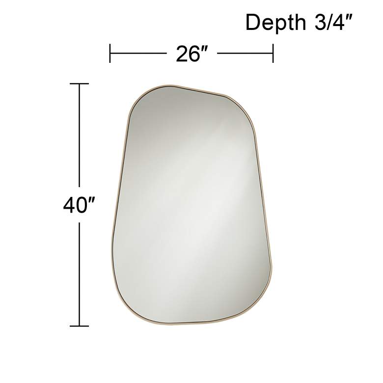 Image 6 Possini Euro Reuleaux 26" x 40" Champagne Gold Wall Mirror more views