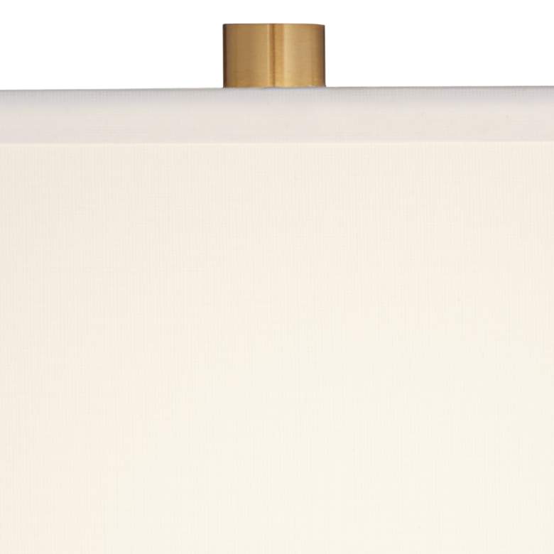 Image 3 Possini Euro Reza 31 1/2" High Black and Brass Metal Table Lamp more views