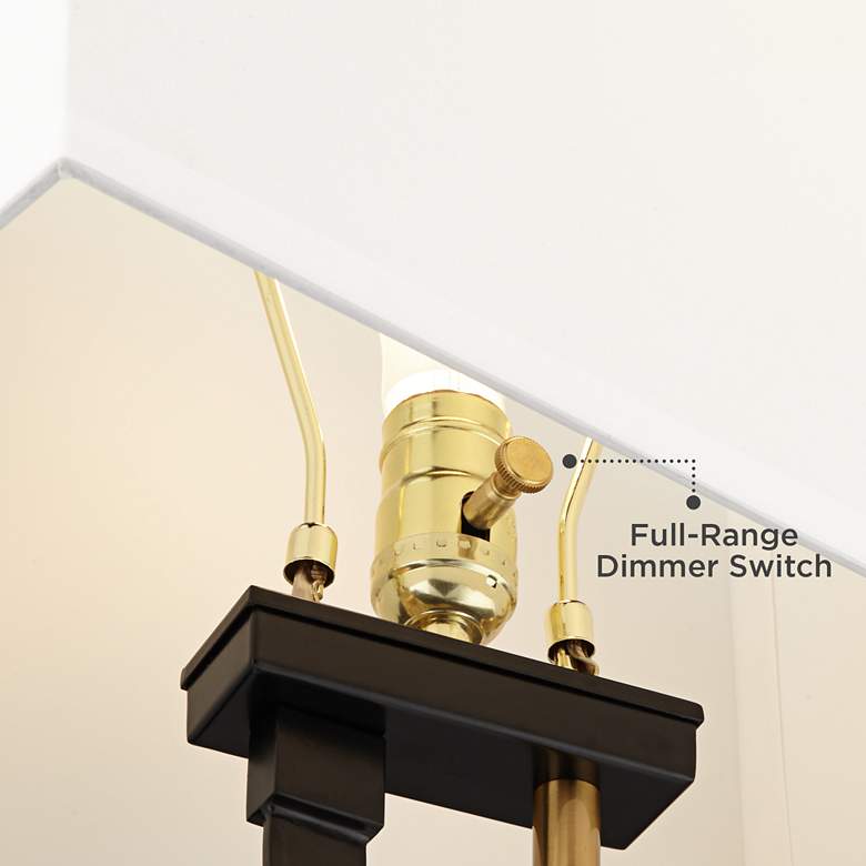 Image 5 Possini Euro Reza 31 1/2" High Black and Brass Metal Table Lamp more views