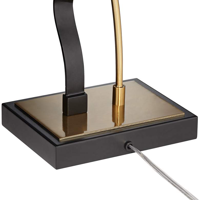 Image 6 Possini Euro Reza 31 1/2" High Black and Brass Metal Table Lamp more views
