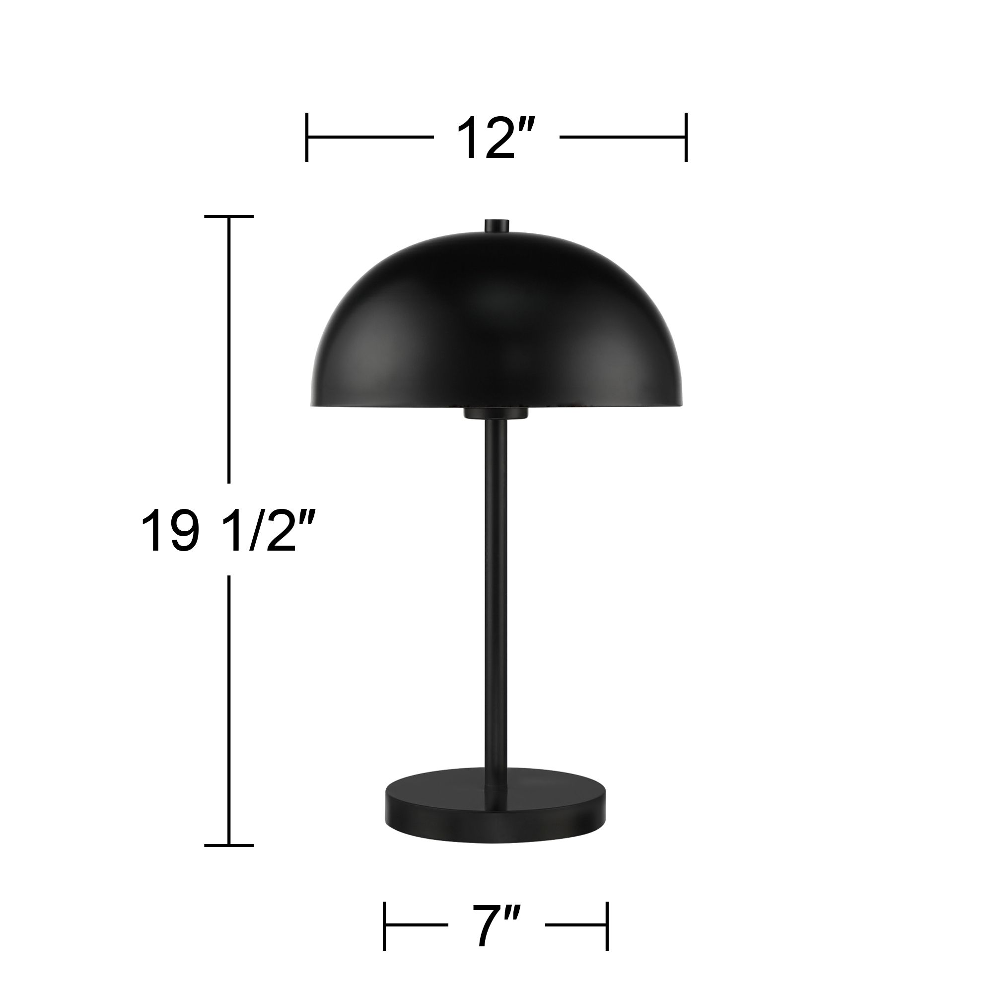 Watch A Video About the 360 Lighting Rhys Black Modern Mushroom Dome Lamps Set of 2