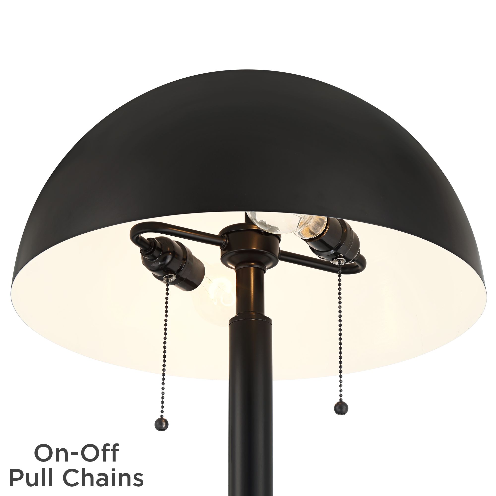 Image 5 Possini Euro Rhys 62" High Black Modern Mushroom Dome Floor Lamp more views