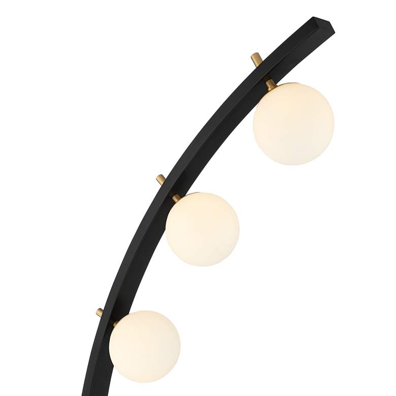 Image 3 Possini Euro Rialto 68 1/4" Warm Gold and Black 3-Light Arc Floor Lamp more views