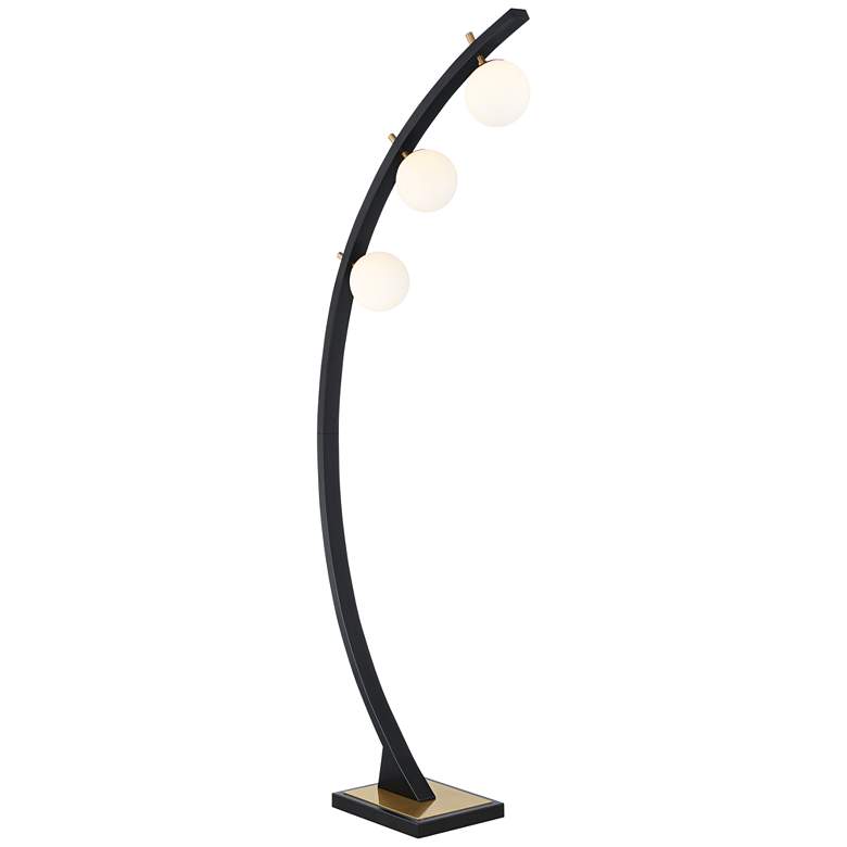 Image 7 Possini Euro Rialto 68 1/4" Warm Gold and Black 3-Light Arc Floor Lamp more views