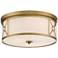 Possini Euro Ribbey 15" Wide Antique Gold Ceiling Light