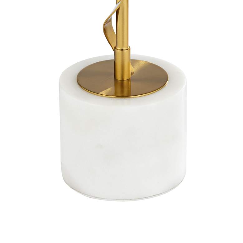 Image 7 Possini Euro Ribbon 34 1/2 inch High Marble and Gold Modern Table Lamp more views
