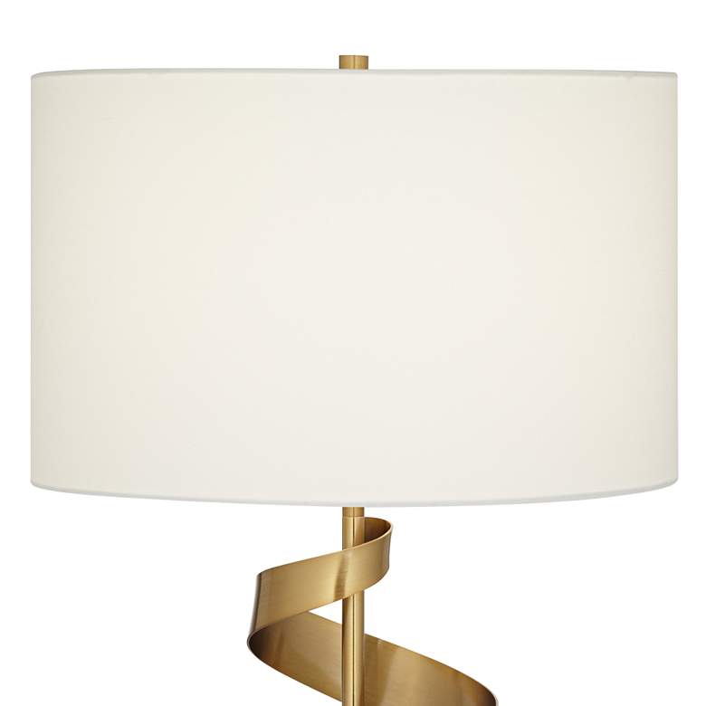 Image 5 Possini Euro Ribbon Wave 30 3/4" Gold and Marble Modern Table Lamp more views