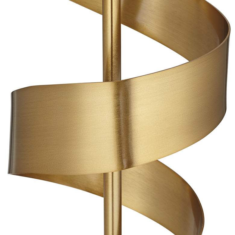 Image 7 Possini Euro Ribbon Wave 30 3/4" Gold and Marble Modern Table Lamp more views