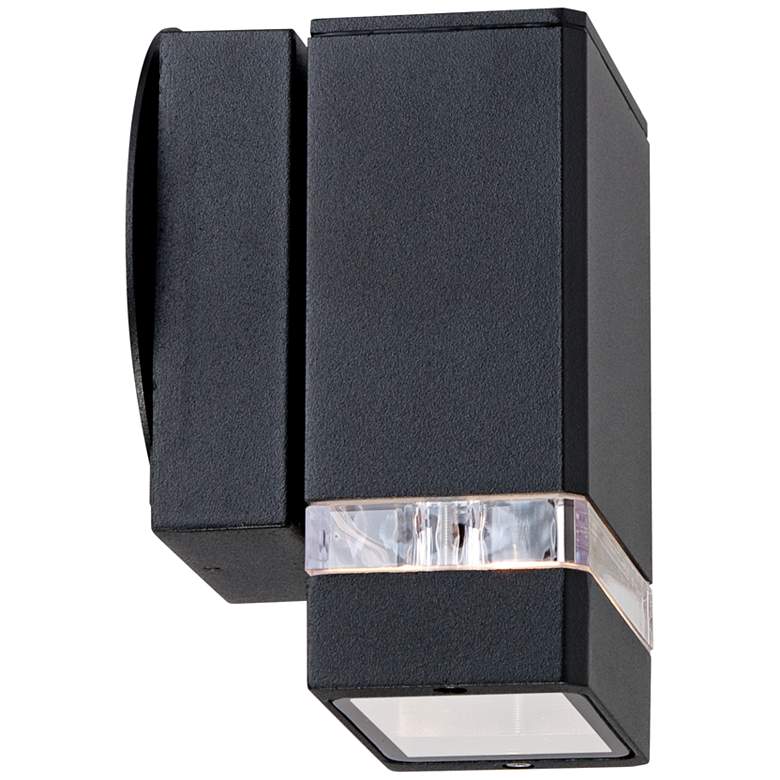 Image 5 Possini Euro Ridgeland 6 1/4 inch Black Rectangular Modern Wall Sconce more views