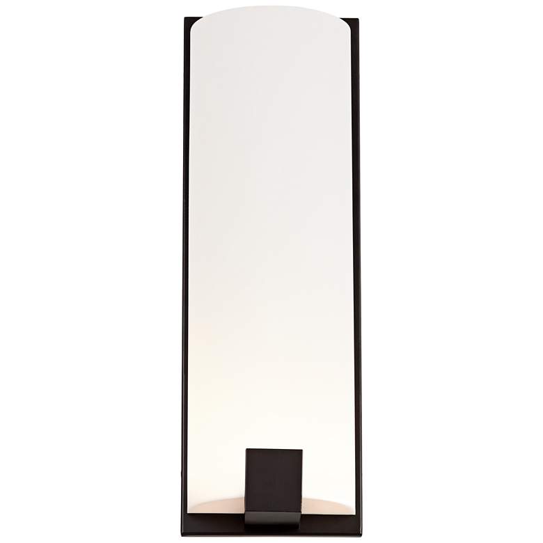 Image 2 Possini Euro Rigdon 19 1/2" High Bronze and White Acrylic Wall Sconce more views