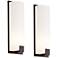 Possini Euro Rigdon 19 1/2"H Bronze & White Wall Sconce Set of 2