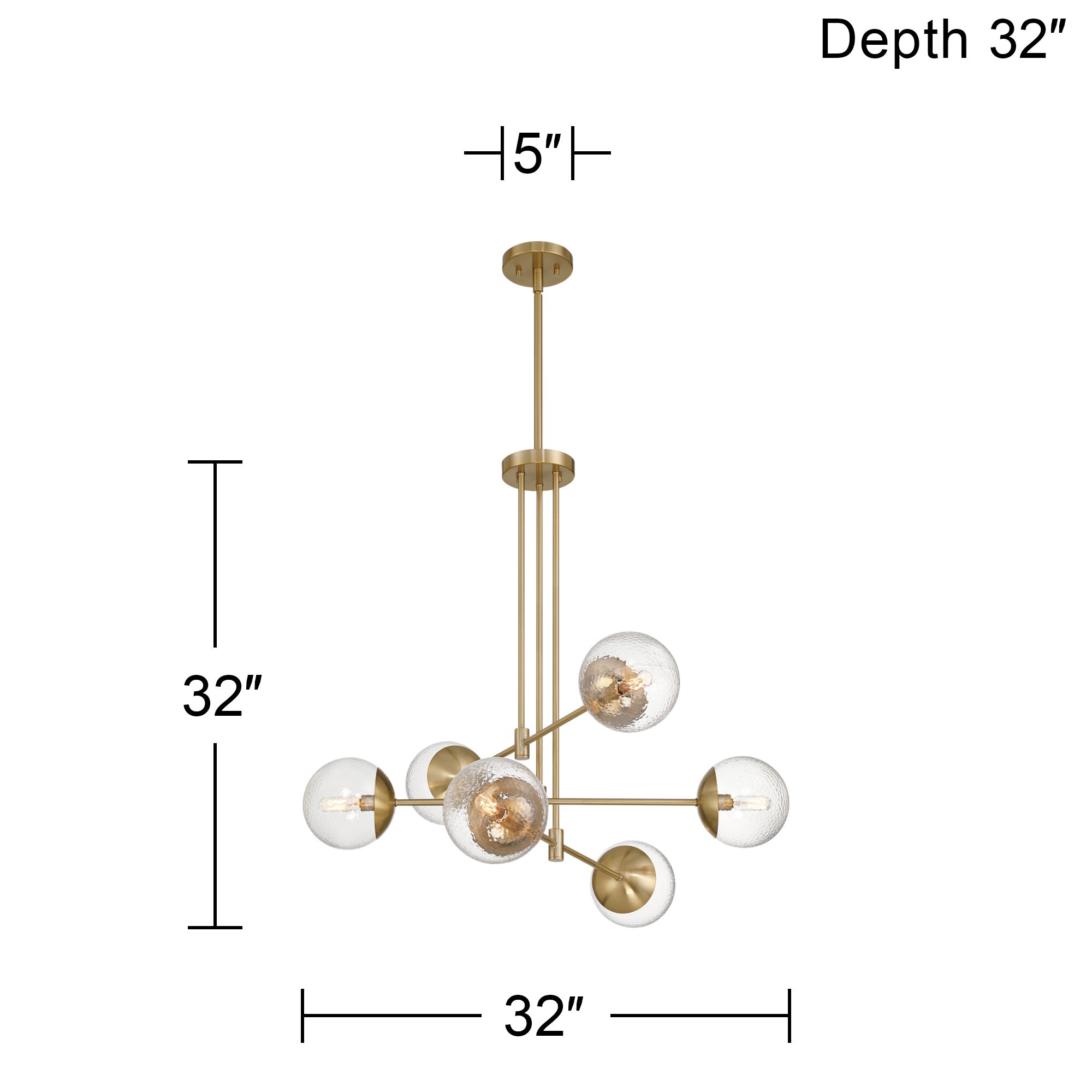 Watch A Video About the Possini Euro Rigsby Soft Gold Hammered Glass 6 Light Chandelier