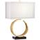 Possini Euro Riley 25 1/2" Gold Modern Open Ring Sculpture Table Lamp