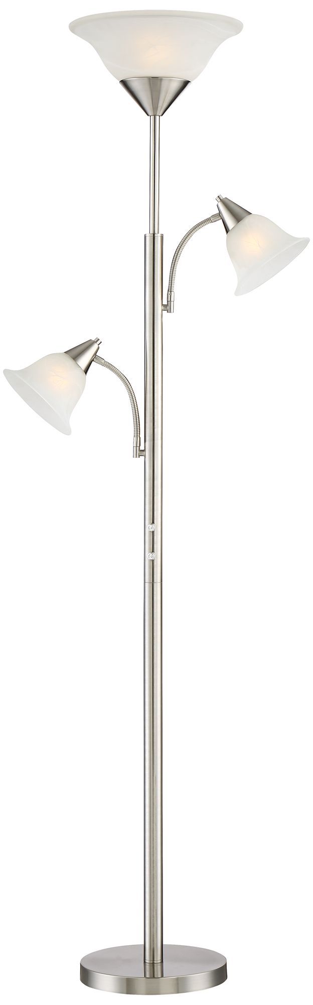 Image 2 Possini Euro Riordan 71 1/2" Nickel 3-Light Tree Torchiere Floor Lamp