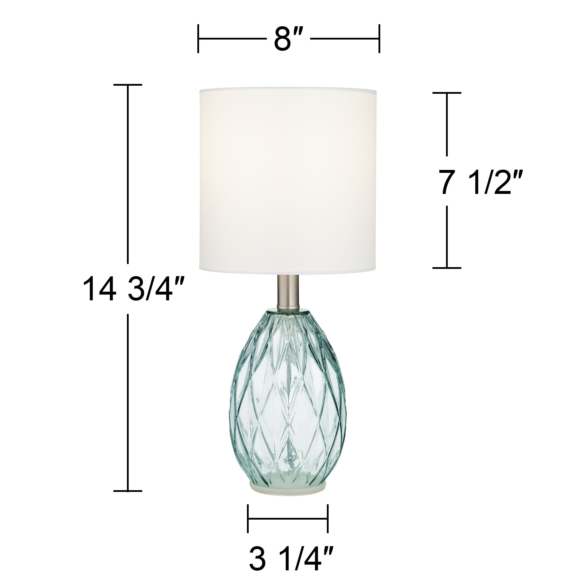 Possini Euro Rita 14 3/4" Glass Table Lamp Set of 2 with Smart Sockets in scene