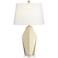 Possini Euro Rivera Champagne Gold Geometric Modern Table Lamp