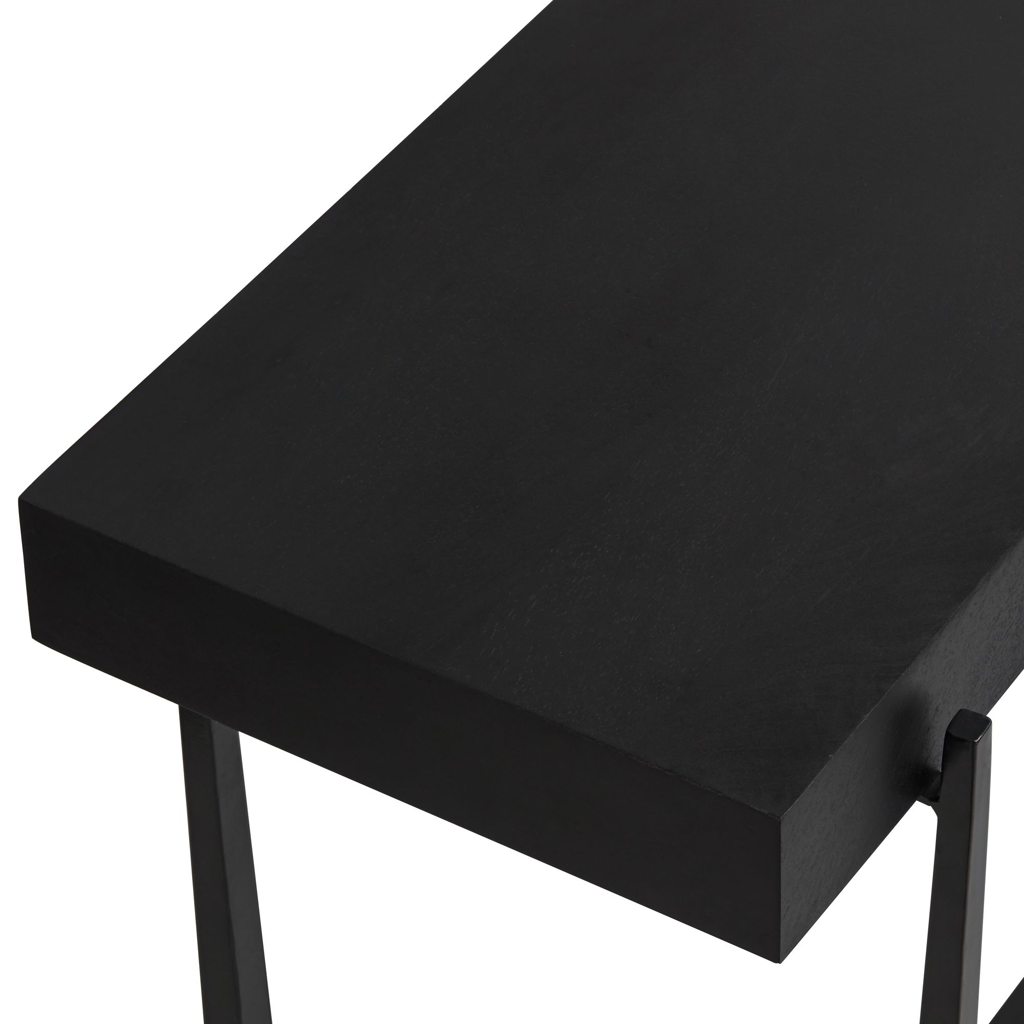 Image 4 Possini Euro Roanoke 44" Wide Black Wood Console Table more views