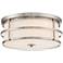 Possini Euro Robbe 15" Wide Brushed Nickel Ceiling Light