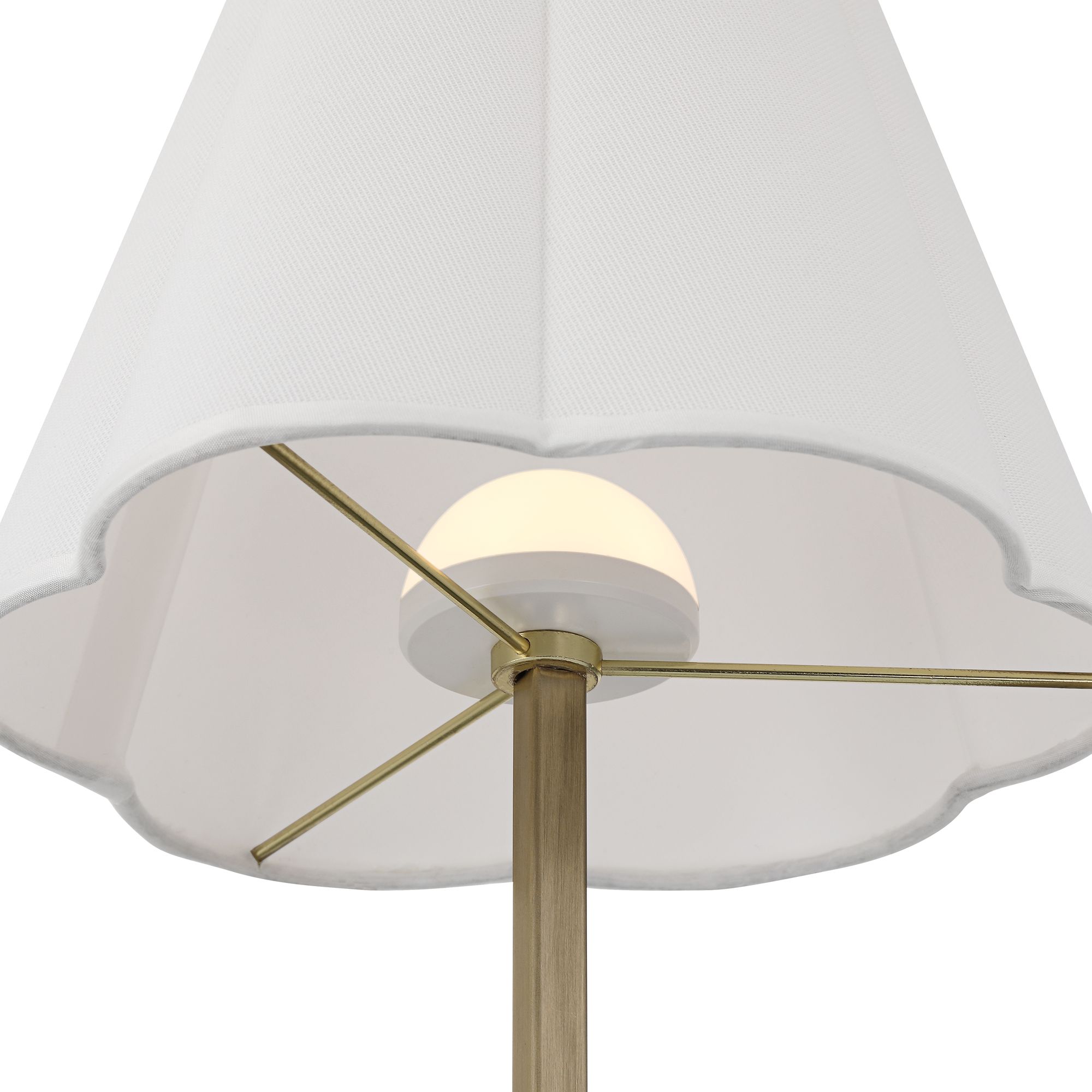 Image 4 Possini Euro Robin 25 1/2" High Brass Metal Battery Power Table Lamp more views