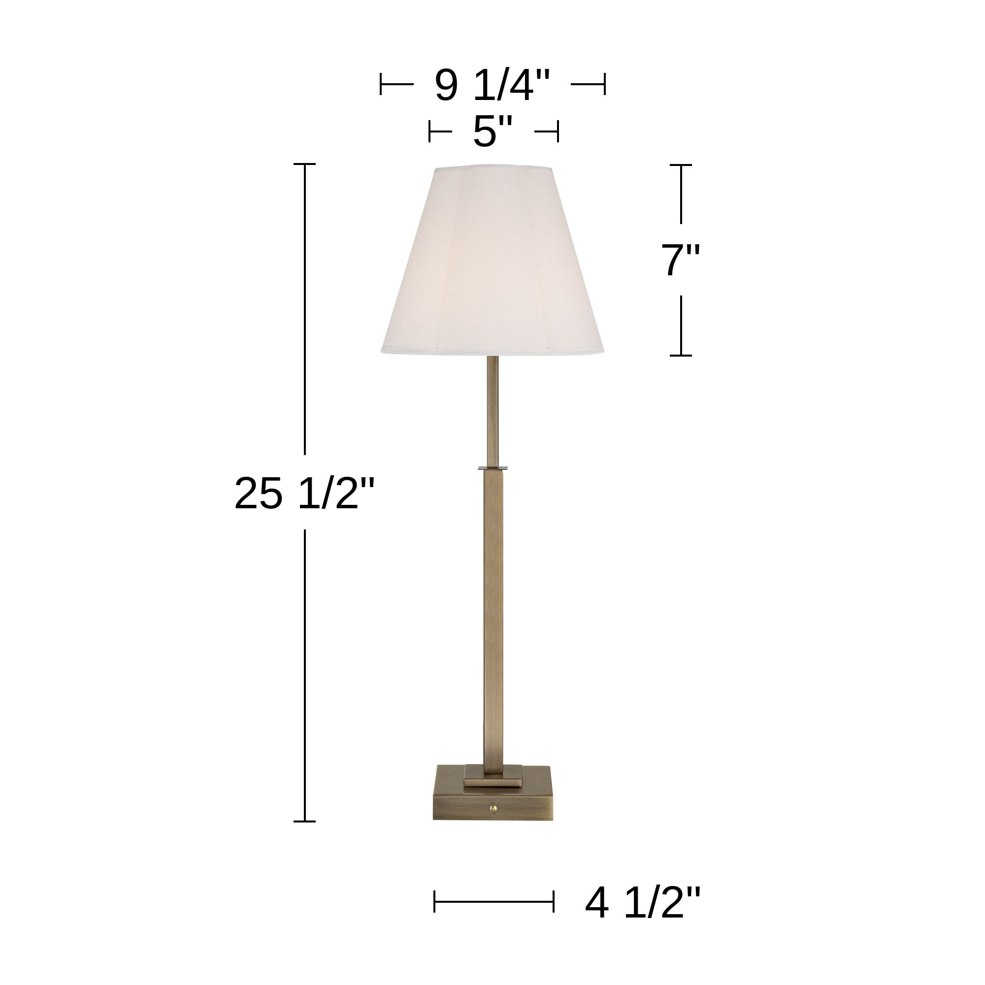 Possini Euro Robin 25 1/2" High Brass Metal Battery Power Table Lamp