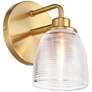 Possini Euro Robyn 8 1/2" High Striped Glass and Gold Wall Sconce