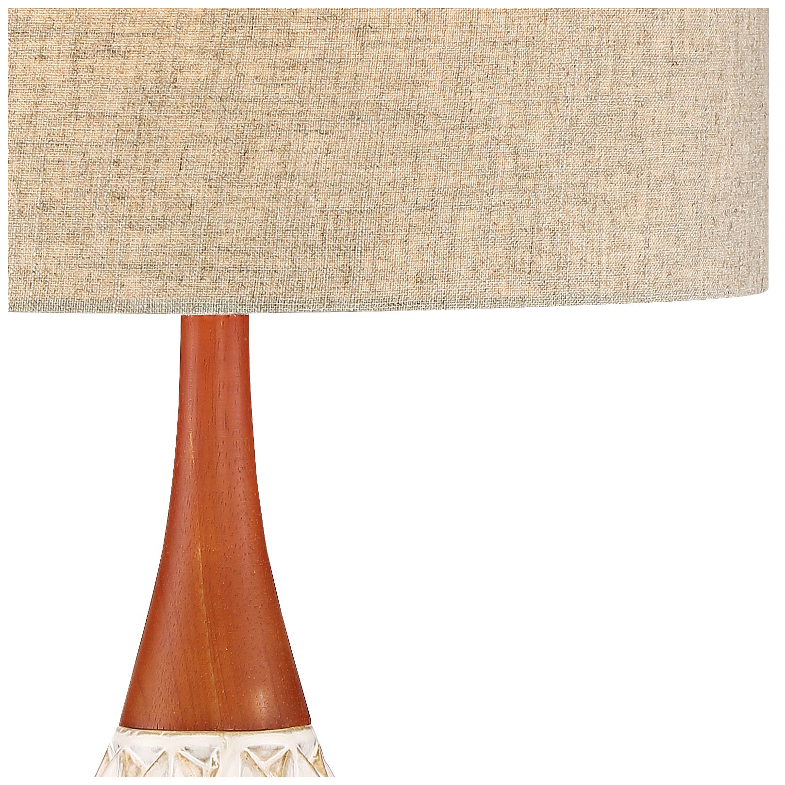 Image 4 Possini Euro Rocco 30" High White Ceramic Mid-Century Lamp with Dimmer more views
