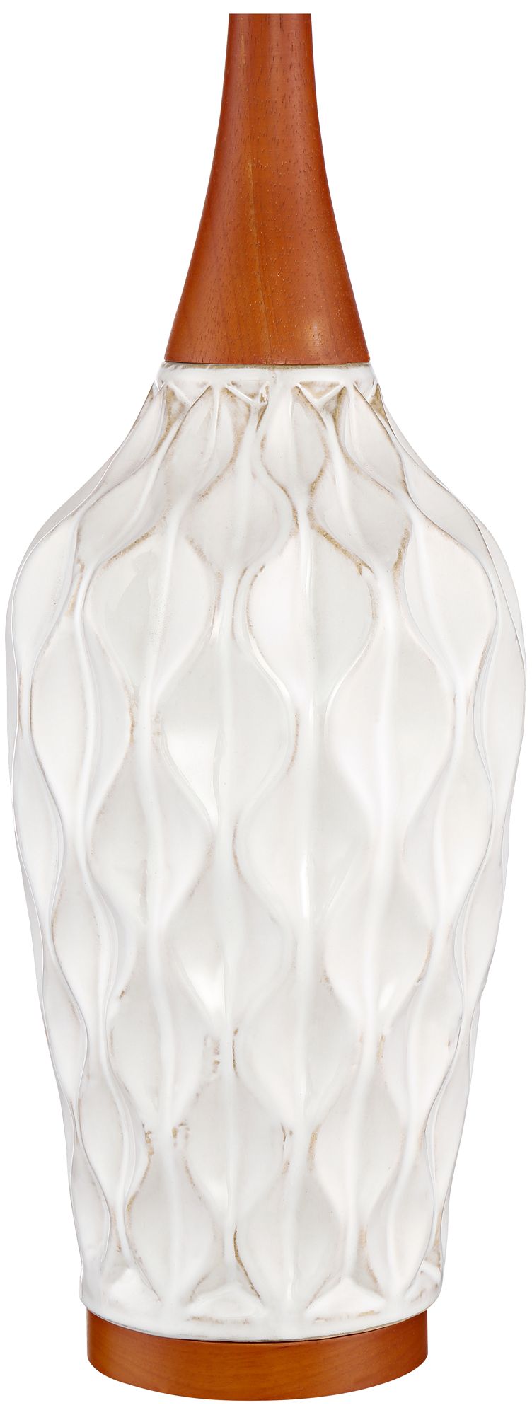 Image 6 Possini Euro Rocco 30" Mid-Century Modern White Ceramic Table Lamp more views