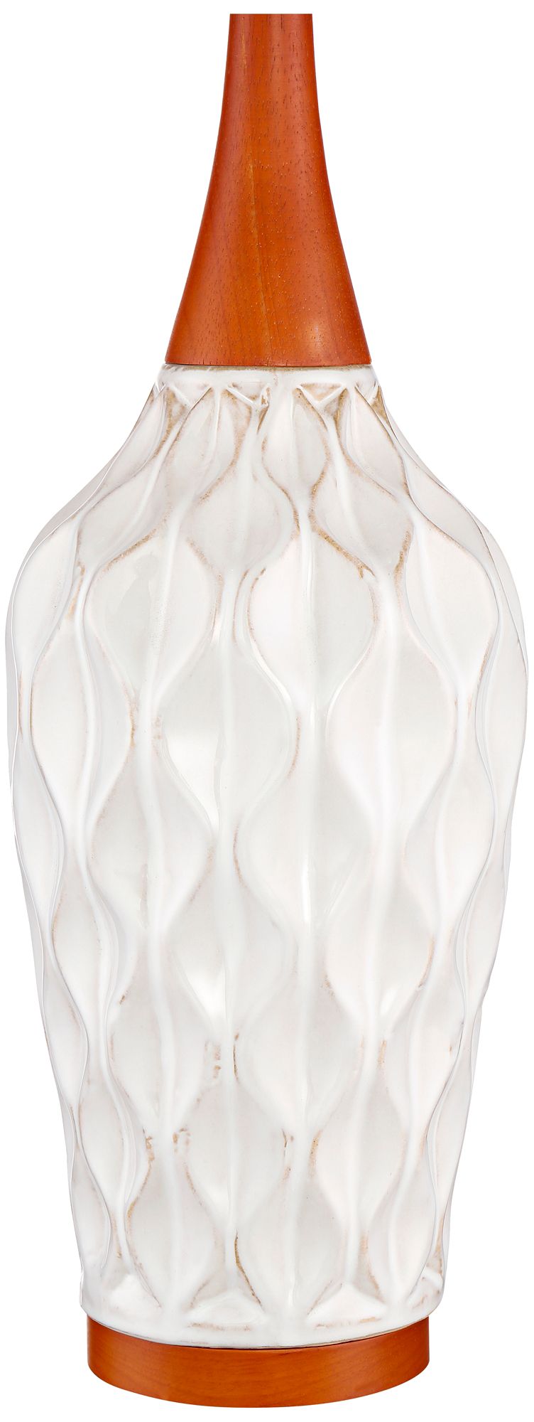 Image 6 Possini Euro Rocco 30" White Modern Ceramic Table Lamps Set of 2 more views