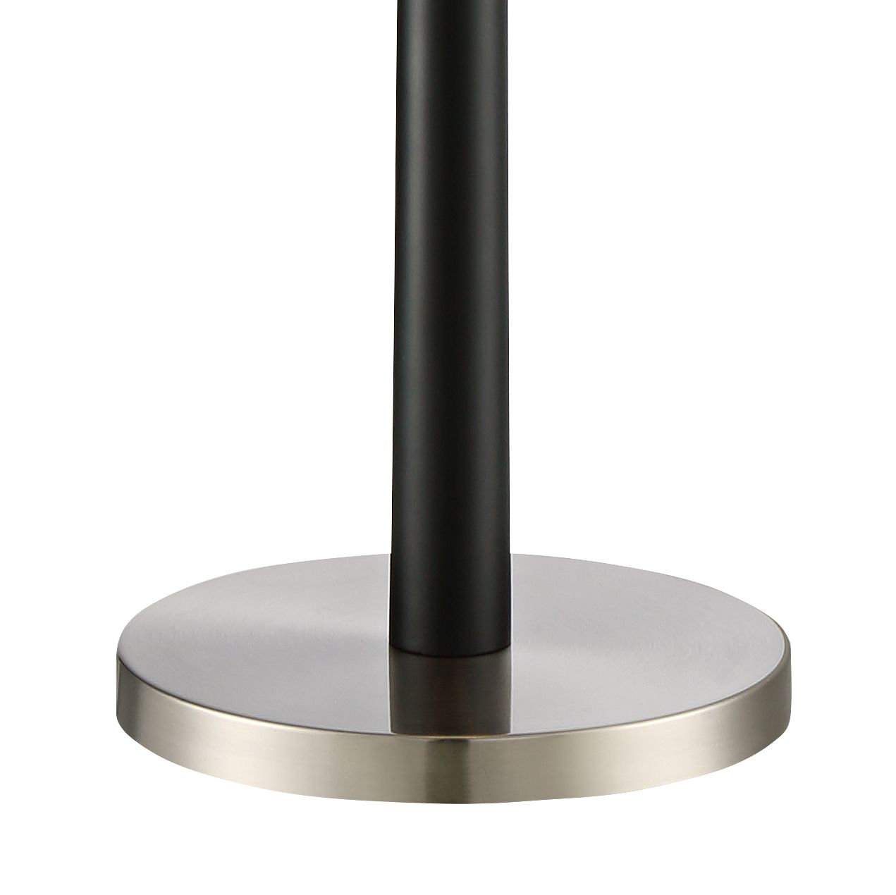 Image 7 Possini Euro Roland 62" Black Brushed Nickel Column 2-Light Floor Lamp more views