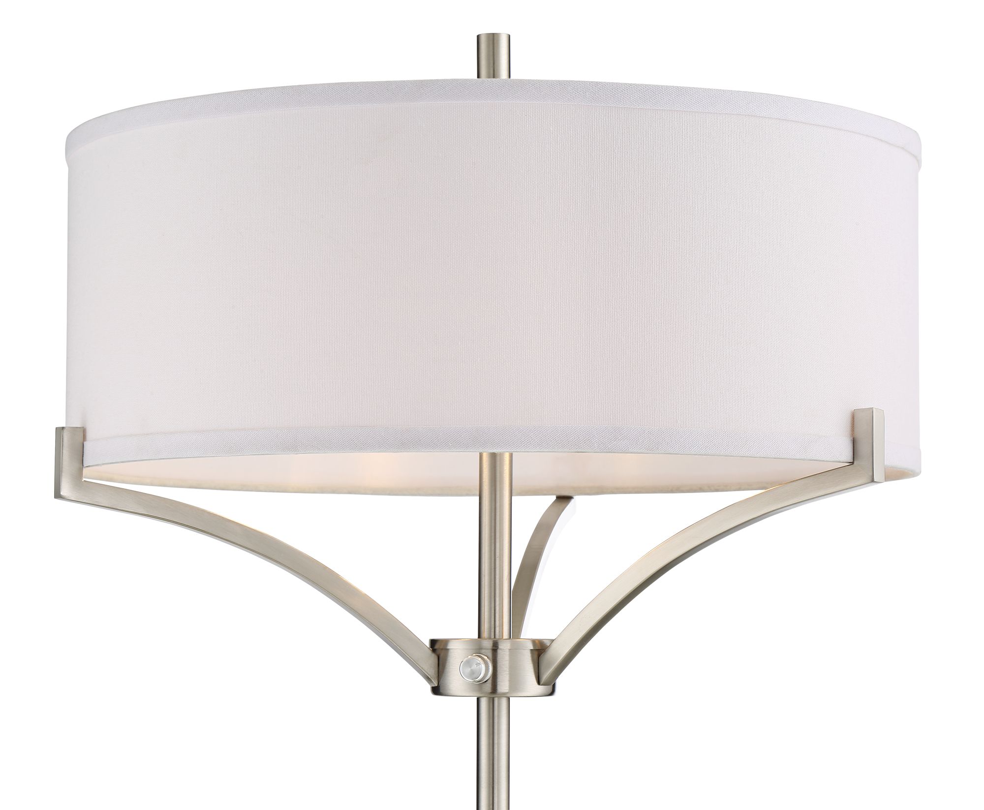 Image 3 Possini Euro Roland Black and Brushed Nickel 2-Light Floor Lamp with Riser more views