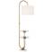 Possini Euro Roma Floor Lamp with Tray Tables Dual USB Ports and Outlet