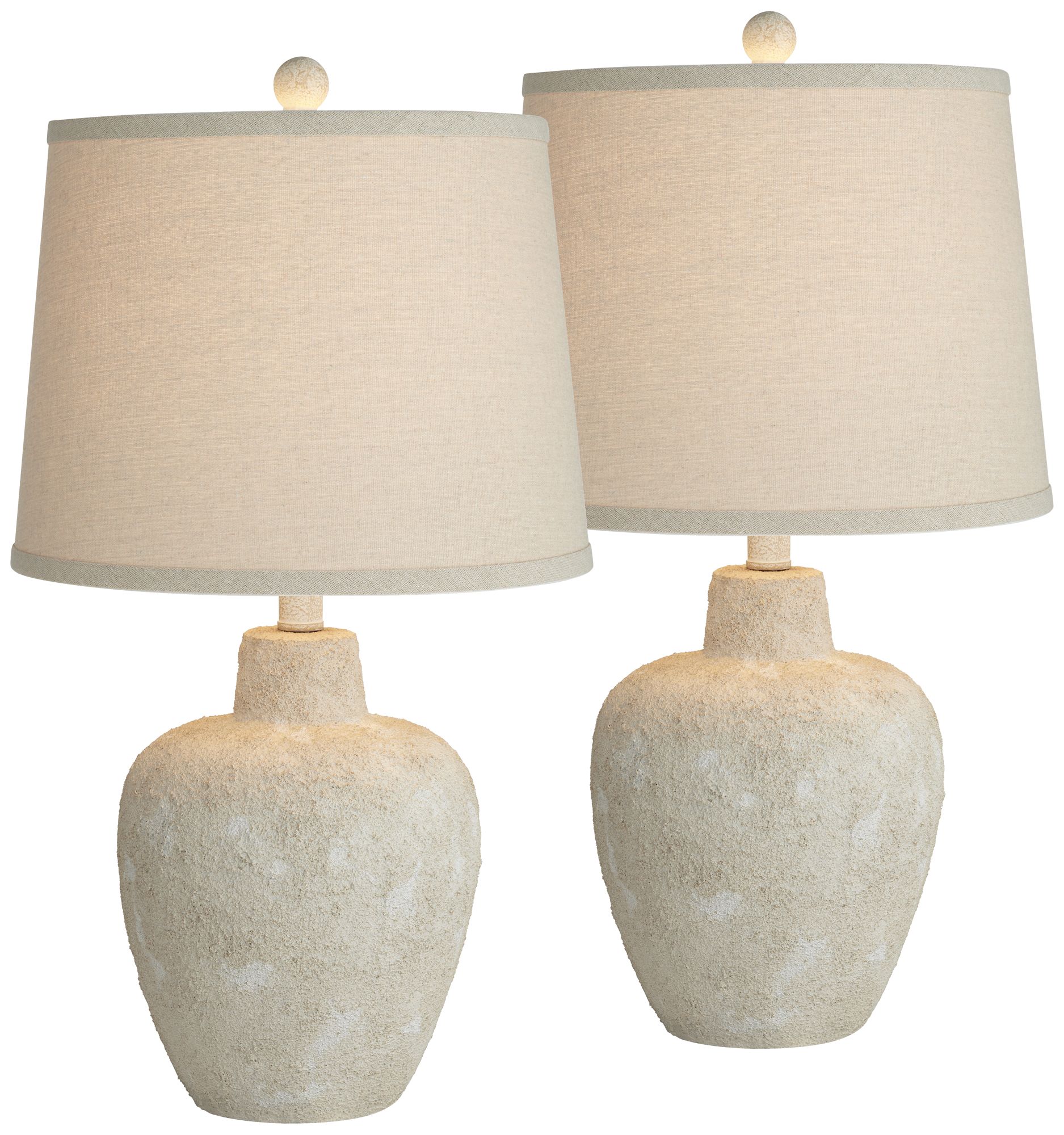 Image 2 Possini Euro Romeo 23 1/2" Distressed Earth Jar Table Lamps Set of 2