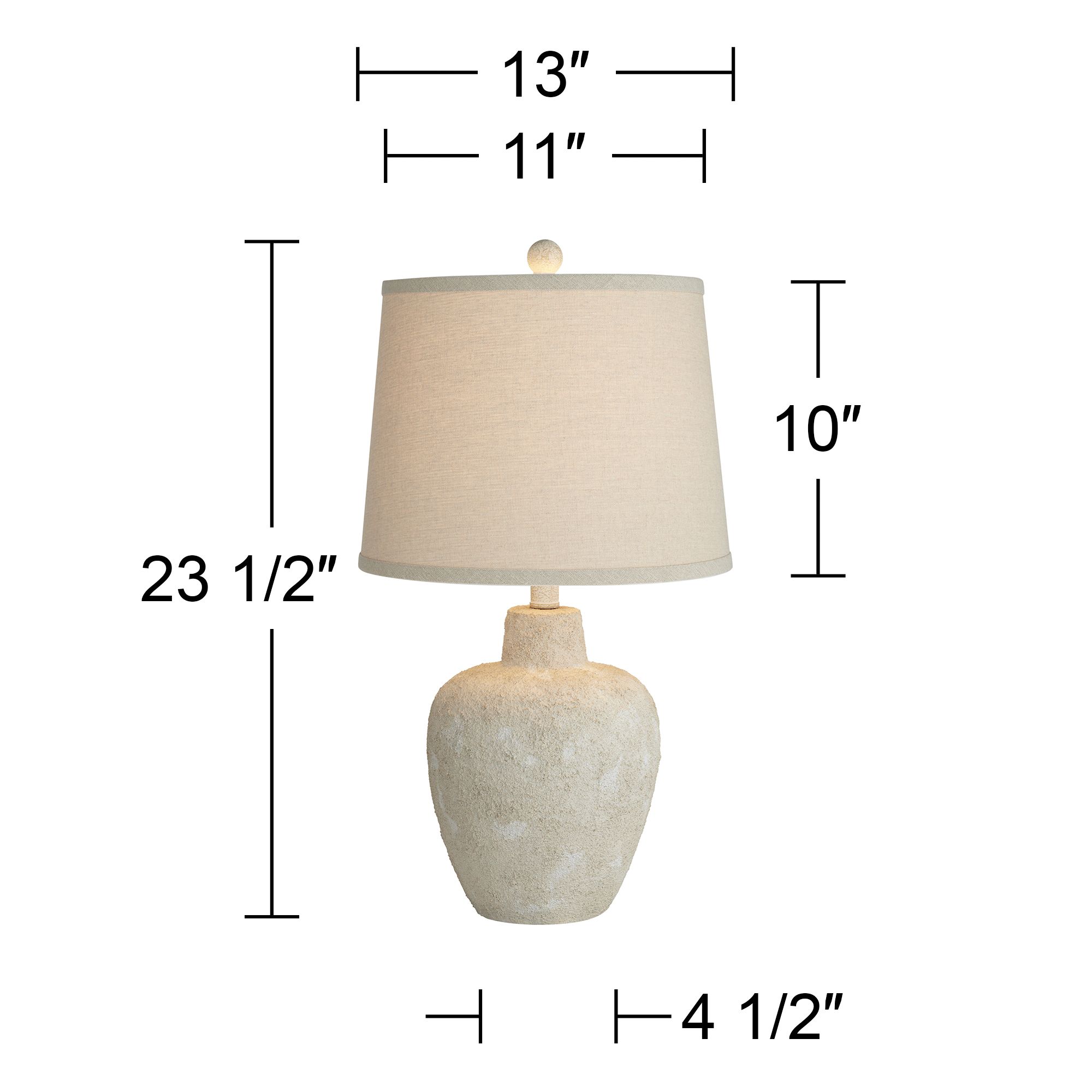 Possini Euro Romeo 23 1/2" Distressed Earth Jar Table Lamps Set of 2