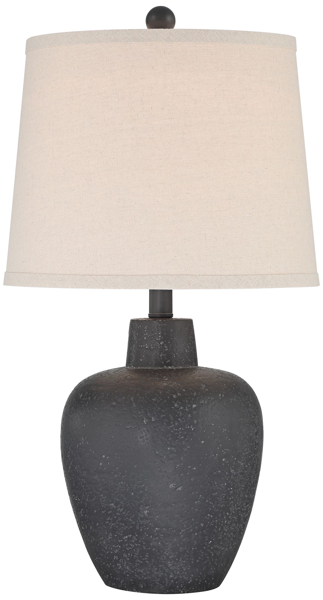 Possini Euro Romeo 23 1/2" High Stone Gray Jar Table Lamps Set of 2 in scene