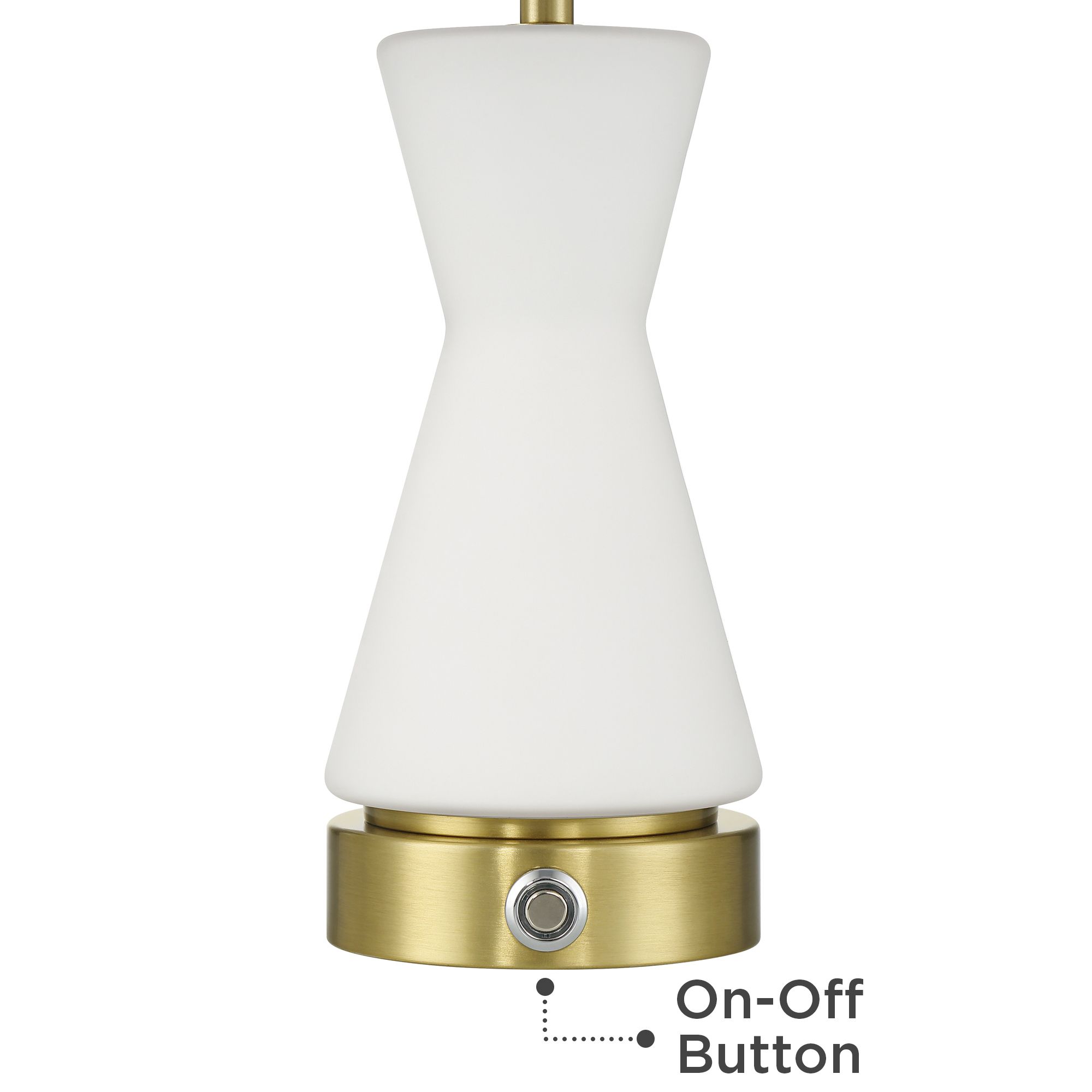 Watch A Video About the Possini Euro Rommy White Glass Battery Powered Accent Table Lamp