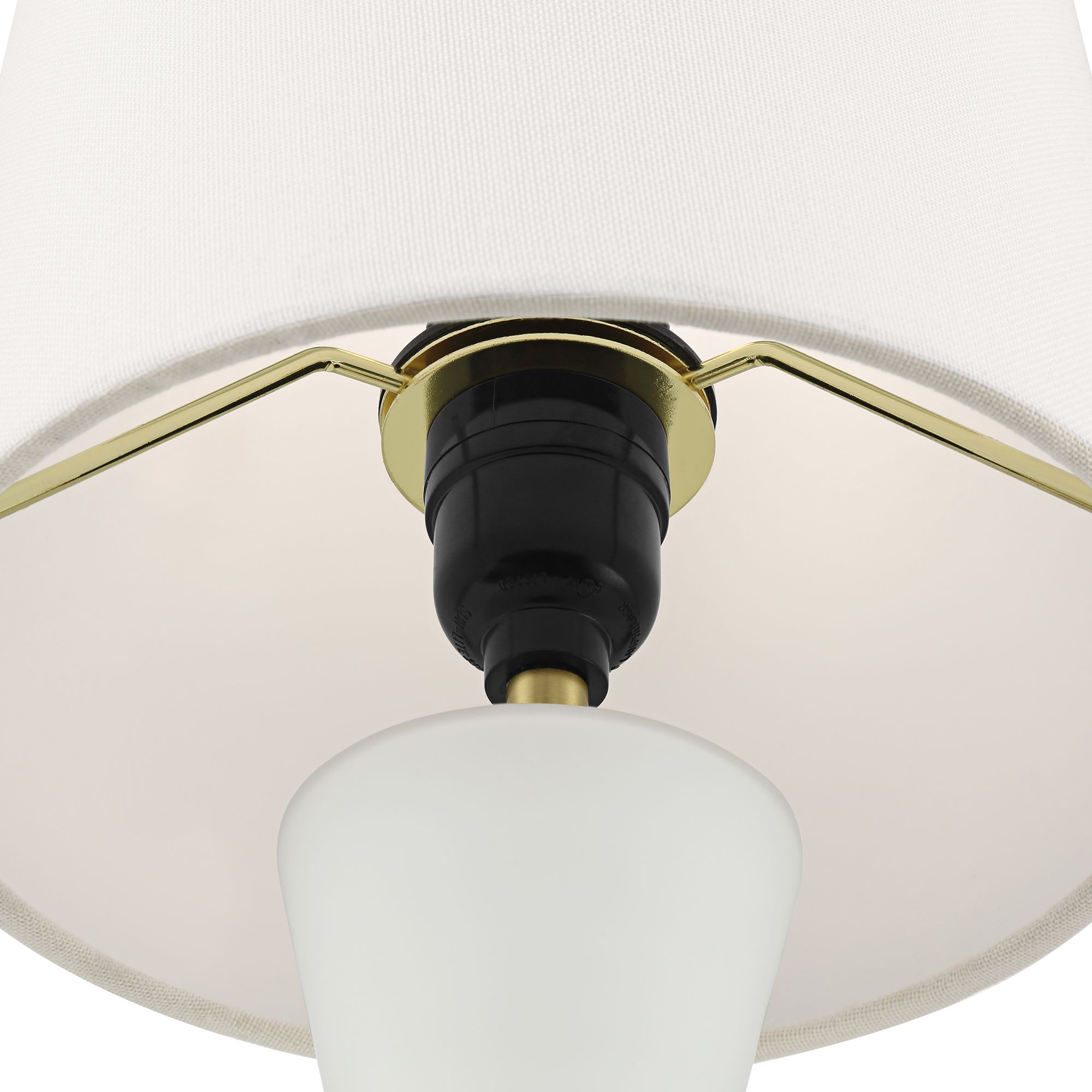 Image 5 Possini Euro Rommy 16"H White Glass Battery Powered Accent Table Lamp more views