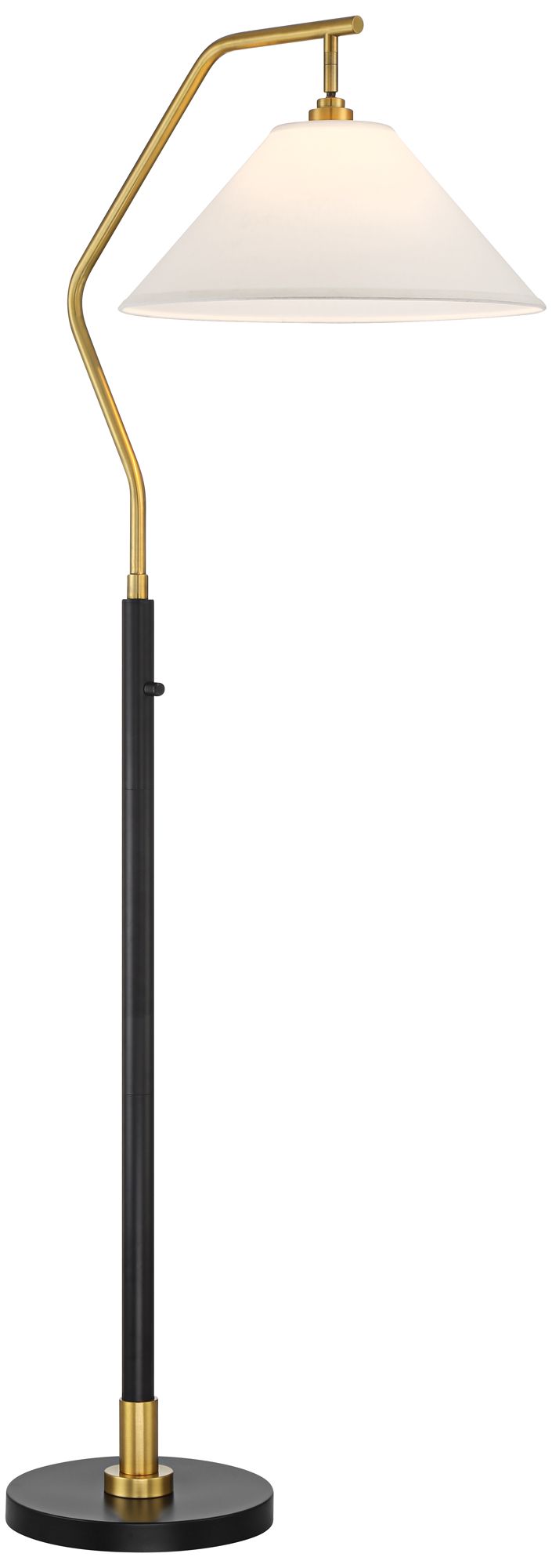 Possini Euro Rook 66" Chairside Arc Floor Lamp with Dimmer in scene