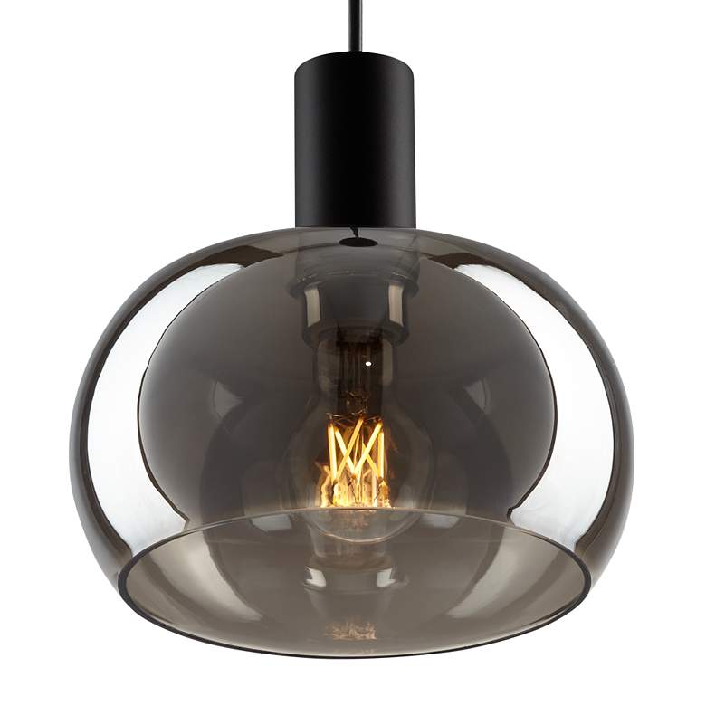 Image 5 Possini Euro Rorie 8 1/2"W Black Smoke Glass Mini Pendant more views