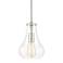 Possini Euro Roselle 8 1/2" Wide Brushed Nickel and Glass Mini Pendant