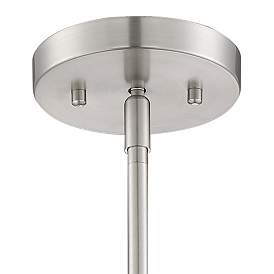 Image4 of Possini Euro Roselle 8 1/2" Wide Brushed Nickel and Glass Mini Pendant more views