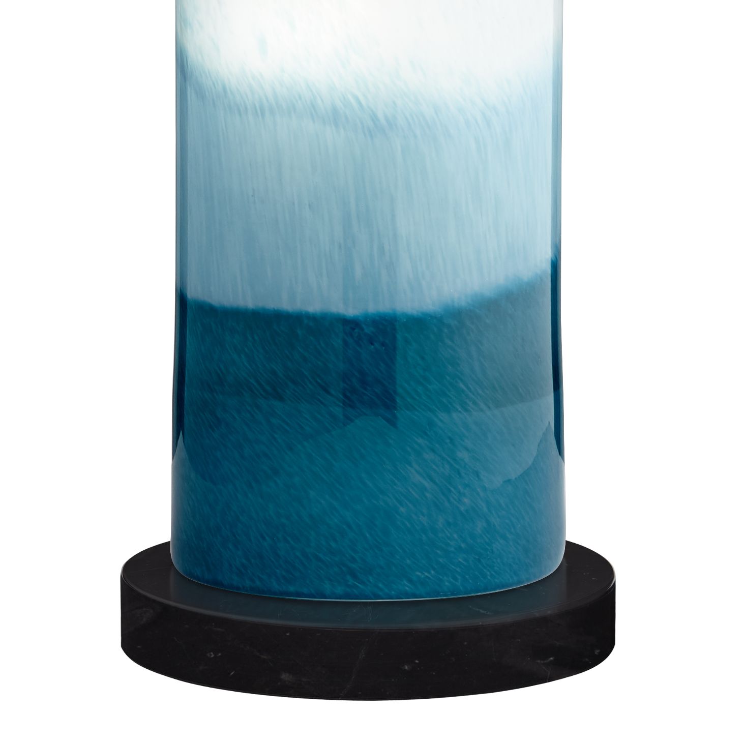 Possini Euro Roxanne 25" Blue Night Light Lamp with Black Marble Riser