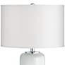 Thumbnail4 of Possini Euro Roxanne 25" Blue Art Glass Table Lamp with Night Light more views
