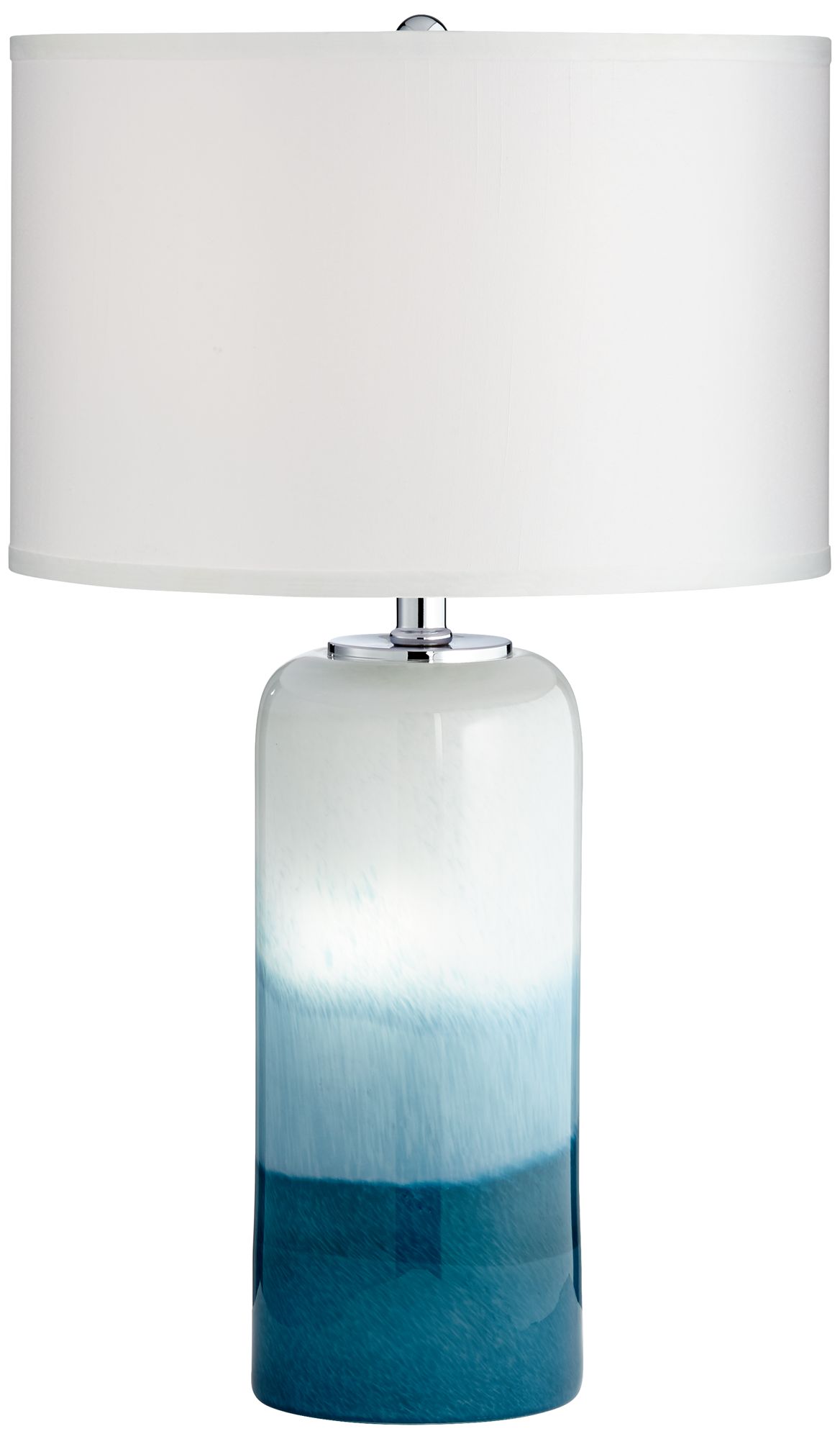 Image 2 Possini Euro Roxanne 25" Blue Glass Night Light Lamp with USB Dimmer
