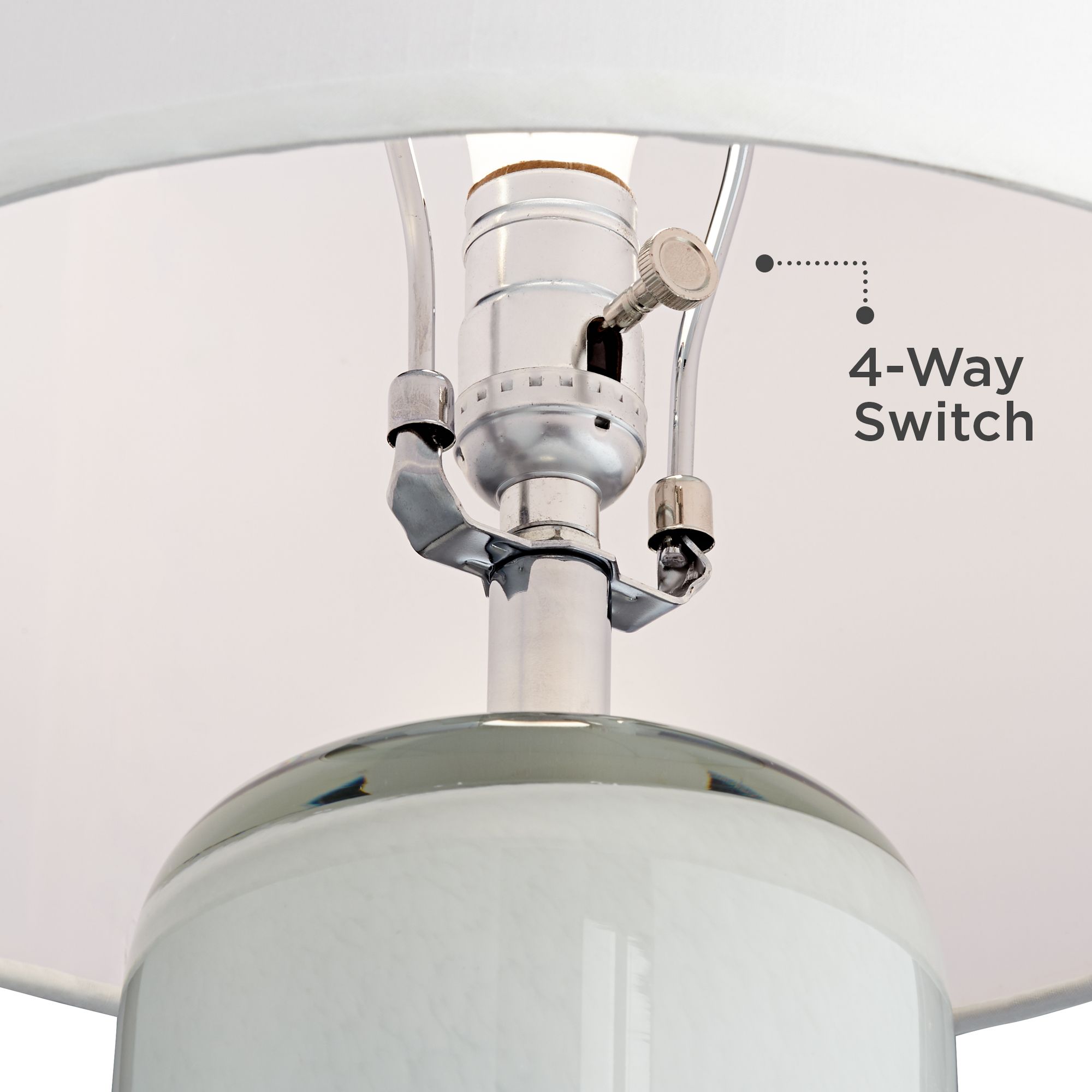 Image 5 Possini Euro Roxanne 25" Blue Glass Night Light Lamp with USB Dimmer more views