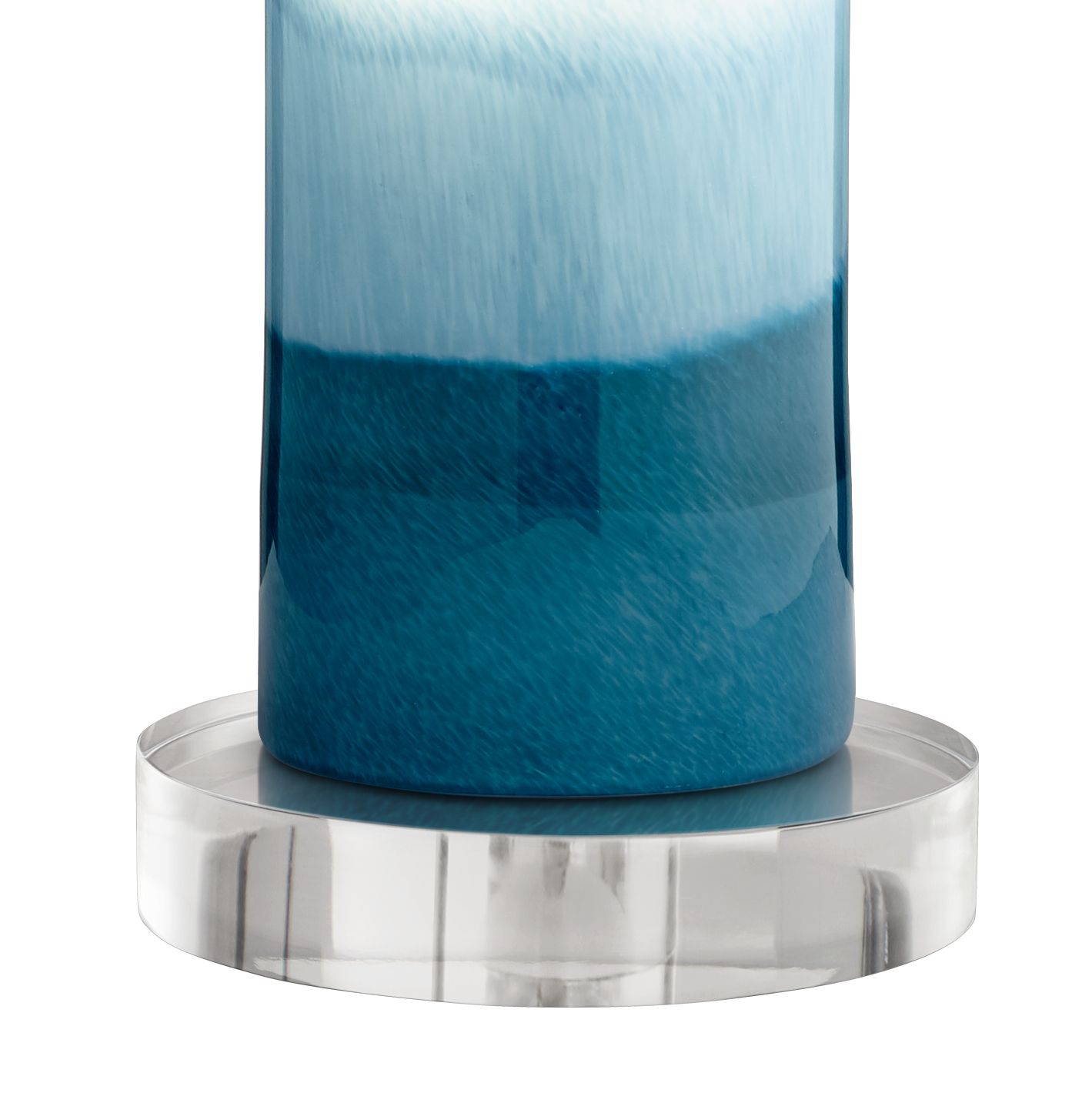 Image 5 Possini Euro Roxanne 26 1/4" Blue Glass Table Lamp with Acrylic Riser more views