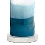 Possini Euro Roxanne Coastal Blue Night Light Table Lamp with Marble Riser