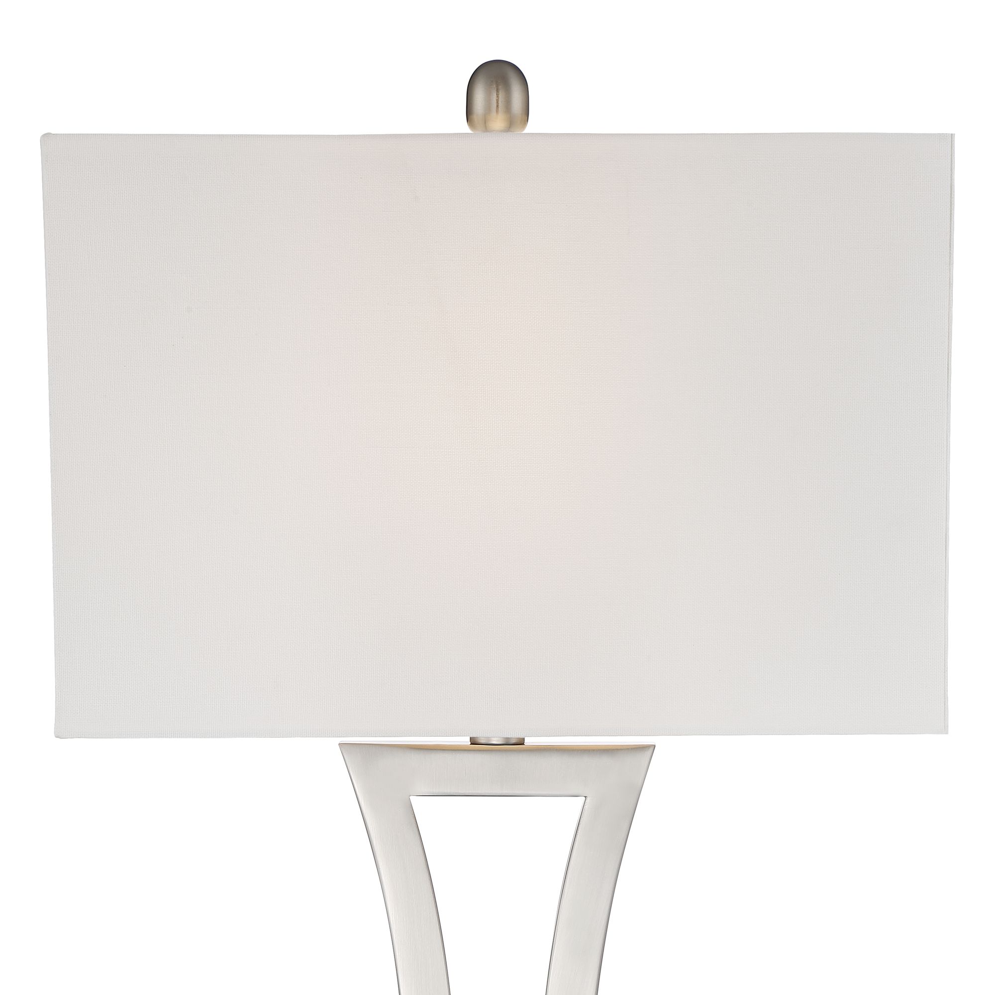 Image 4 Possini Euro Roxie 31" High Brushed Nickel Metal Table Lamps Set of 2 more views