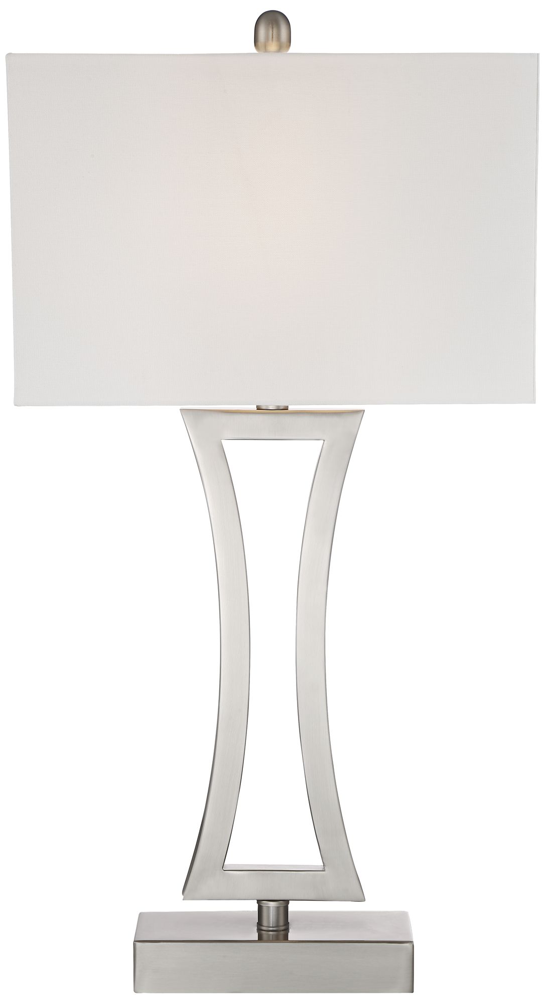 Image 6 Possini Euro Roxie 31" High Brushed Nickel Metal Table Lamps Set of 2 more views