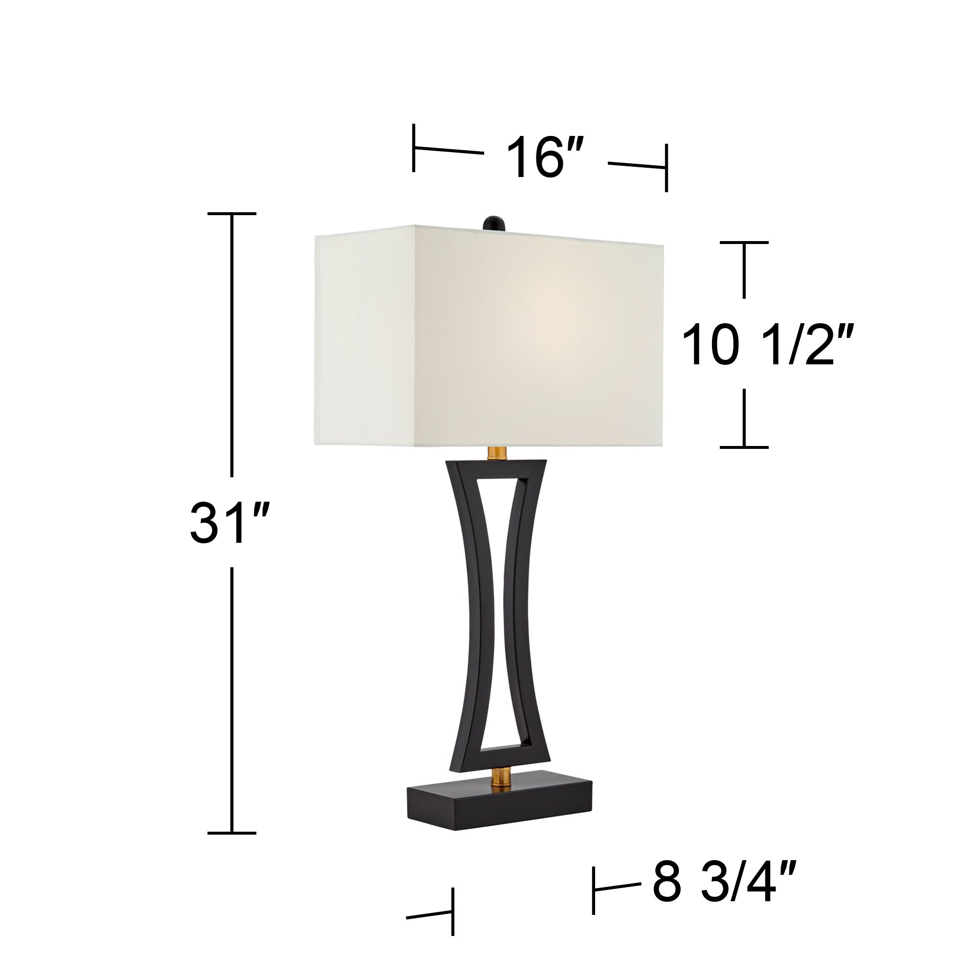 Possini Euro Roxie 31" Black Metal USB Table Lamps Set of 2 in scene