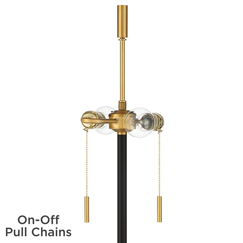 Image 6 Possini Euro Roxie 65 1/2" Double Shade Black and Gold Floor Lamp more views